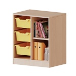 ErgoTray Regal, 2reihig, 2 OH, rechts 2 Fächer links 3 hohe Boxen, B/H/T 70,3x82x40cm 